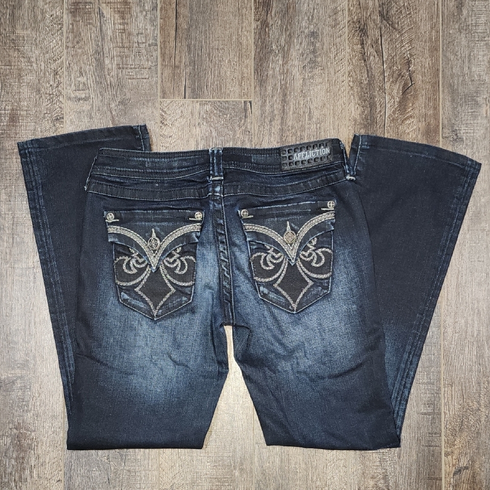 Affliction Darkwash Jade  Flare Jeans